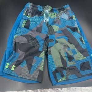 Play Under Armour Blue and Black Graphic Shorts
